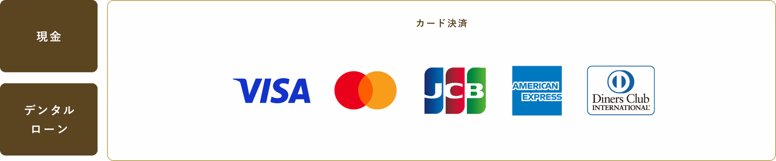 現金 デンタルローン カード決済 電子マネー 交通系電子マネー コード決済